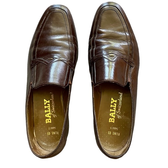 Bally Switzerland Leather Loafers UK 6.5/US 7.5 (American) Dark Brown - Picture 2 of 16